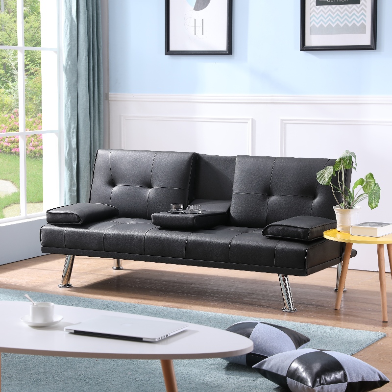 Sofá de sofá seccional de couro falso